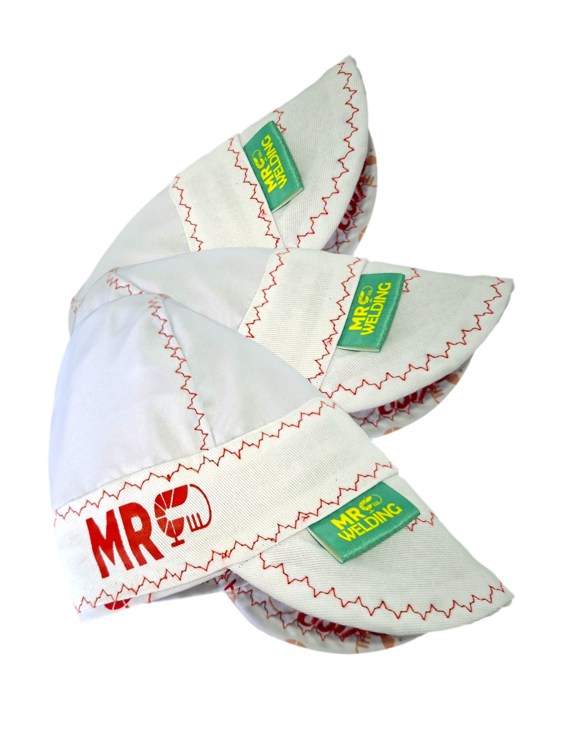 Blanco con Hilo Rojo - Welding Cap | MRWELDING
